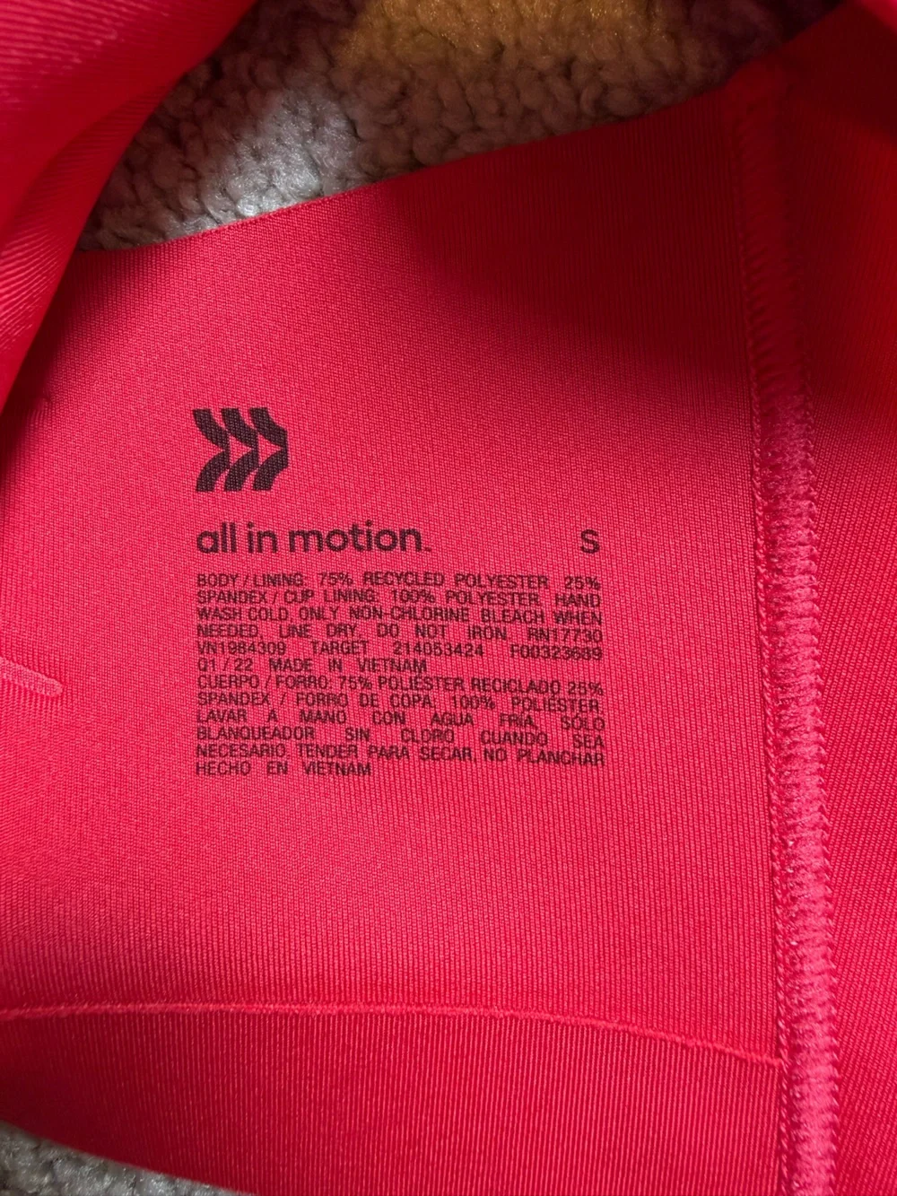 all in motion Red Padded Racerback Sports Bra